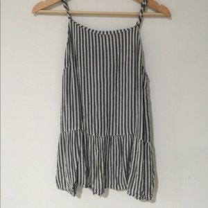 Stripped babydoll tank